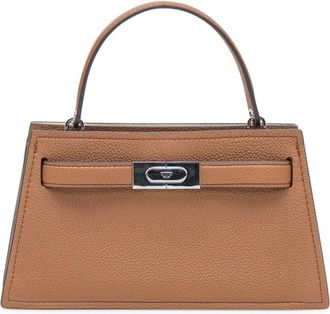 Tory Burch Mini Lee Radziwill Top-Handle Tas - Dames - Handtassen - Bruin - ONE Size - Leer - Tassen