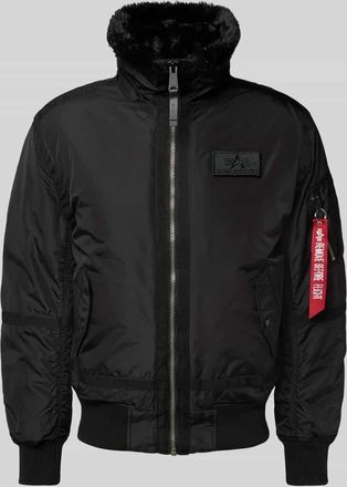Alpha Industries Alpha Industries Bomberjacke mit Stehkragen und Reißverschluss in Black, Größe XXXL