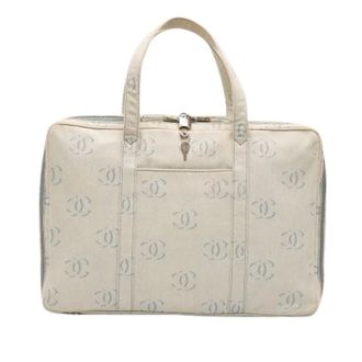 Chanel Pre-owned Vintage Denim Weekend Bag - Dames - Pre-owned - Beige - Maat: ONE Size Denim