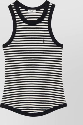 Saint Laurent ribbed striped tank top