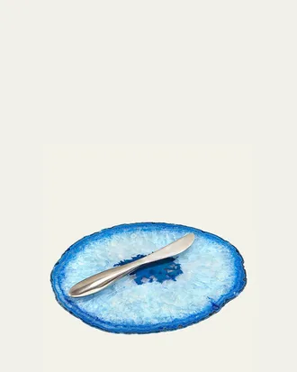 ANNA new york Ita Blue Cheese Plate & Forma Spreader