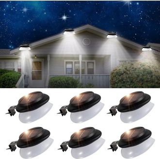 OEM Juego De 6 Luces Solares Para Canalones Con 9 Led, Resistentes Al Agua Ip65 Para Jard&iacute;n, Valla, Patio Y Pasarela Exterior