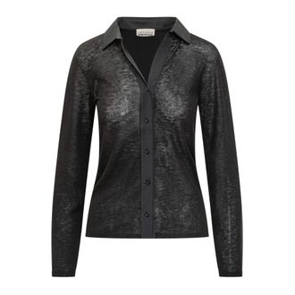 Semicouture Dames, Blouses & Shirts, Zwart, Maat: L Wol