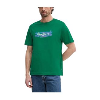 Pepe Jeans London T-Shirts, male, Green, Size: S Picthon T-Shirt