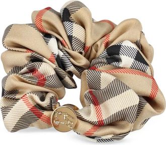 Burberry Elastico per capelli a quadri - Toni neutri