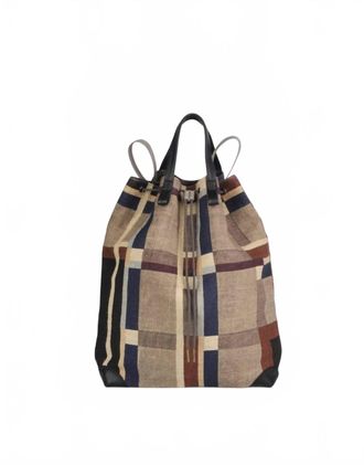 Epice Chennai 2151 Backpack In F - Tan/maroon