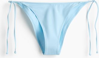 H&M Tie-Tanga Bikinihose - Hellblau