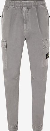 Stone Island Gerade Stoffhose mit Logo 3100033