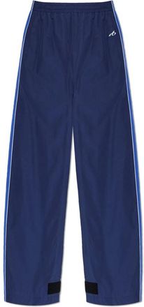 Balenciaga Wijde broek - Dames - Wijde Broeken - Blauw - XS - Katoen - Broeken