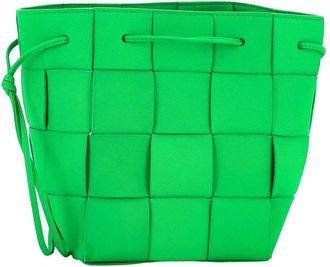 Bottega Veneta Cassette Bucket Bag Maxi Intrecciato Small (Authentic Pre- Loved)