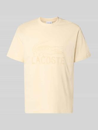 Lacoste Regular Fit T-Shirt aus reiner Baumwolle in Beige, Gr&ouml;&szlig;e XXXL
