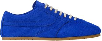 Dries Van Noten Schoenen, Dames, Blauw, 39 EU, Su&egrave;de, Su&egrave;de Sneakers met Contrasterende Zijstroken