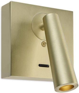 Leds - C4 Gamma - L&aacute;mpara De Lectura De Pared Led Satin Gold 179lm 2700k - Leds-c4