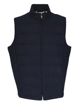 Peter Millar Davos zip-fastening gilet - men - Wool - M - Black