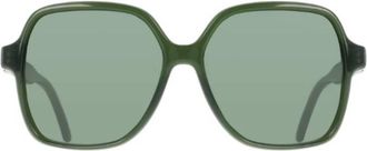 Ferragamo Green Square Ladies Sunglasses SF2069SE 317 57