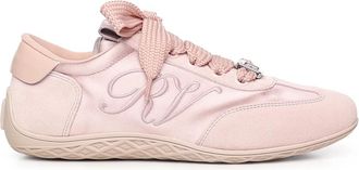 Roger Vivier Viv Low Sneakers - Dames - Sneakers - Roze - 38 EU - Leer - Schoenen