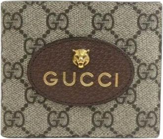 Gucci Vintage, unisex, Bruin, ONE Size, Pre-owned Bill Wallet (Bi-fold)