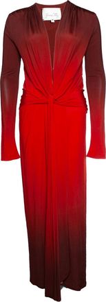 Johanna Ortiz Red mito de la selva midi dress