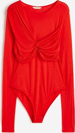 H&M Drapierter Jerseybody - Red