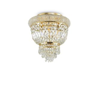 Netlighting Dubai 3 Light Ceiling Light Chandelier Brass E14 in Yellow