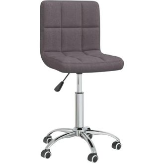 vidaXL Silla De Comedor Giratoria Tela Gris Topo Vidaxl