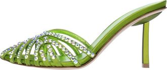 Le Silla Sandalo Afrodite Satintokyo - Dames - Muiltjes - Groen - 35 EU - Leer - Schoenen