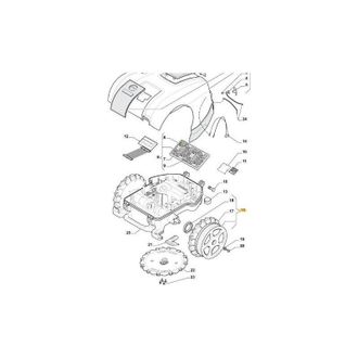 STIGA Sports Ruota Posteriore Originale Stiga - 1126-1211-01