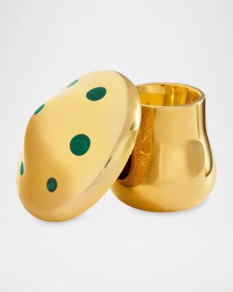 Jonathan Adler Brass & Malachite Mushroom Box