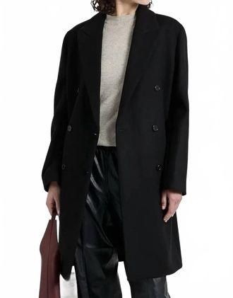 Theory Boxy Winter Overcoat In Black