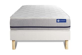 Actisom Actisom - Somier Blanco + Colch&oacute;n Con L&aacute;tex Y Espuma Viscoel&aacute;stica 90 X 200