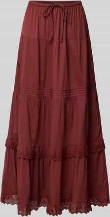 Vero Moda Schmaler Maxi-Rock aus reiner Baumwolle Modell SANDY in Rostrot, Gr&ouml;&szlig;e XL