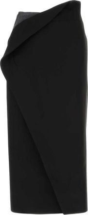 Jil Sander Skirt 154 MF MC - Dames - Midirokken - Zwart - L - Rokken