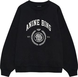 Anine Bing Logo-print Dropped-shoulder Sweater