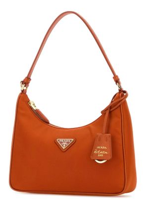 Prada Womens Orange Re-Nylon Prada Re-Edition 2005 Shoulder Bag Papaya 1 Borse A Mano