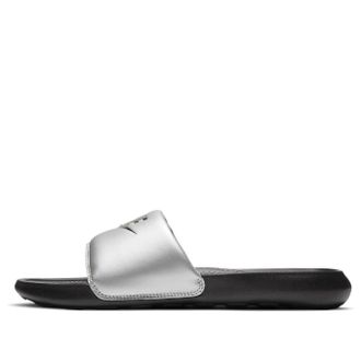 Nike (WMNS) Nike Victori One Slide Black Metallic Silver CN9677-006