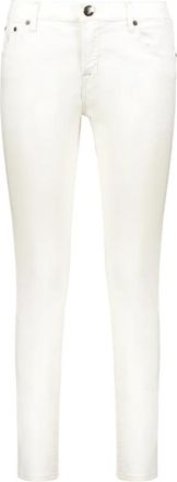 Moorer Skinny Jeans Hoge Taille - Dames - Skinny Jeans - Wit - W30 - Katoen - Jeans