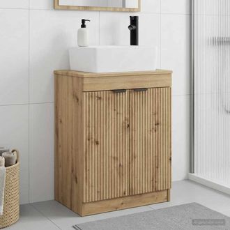 vidaXL Vidaxl Mobile Da Bagno Con Lavabo Rovere Artigianale 54 X 35 X 83 Cm
