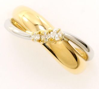 C&A Platinum Yellow Gold Yellow Gold (18K) Platinum 900 Band Ring (Pre-Owned)