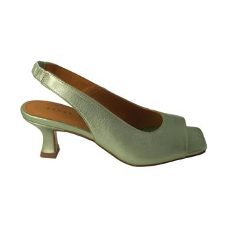 Pedro Miralles Metallic Green High Heel Sandals