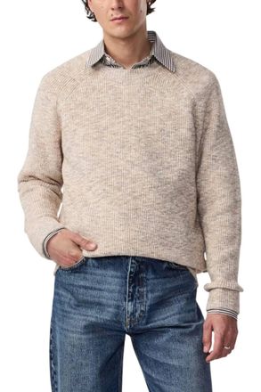 Nn.07 Jacobo Boucle Crew Neck Sweater In White Pepper