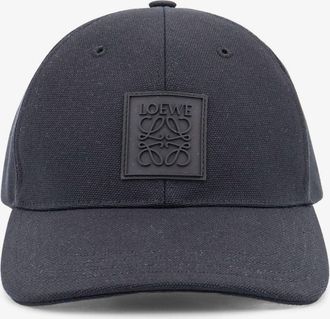 Loewe Cappello in cotone con patch logo Anagram in gomma - LOEWE - gender_Man