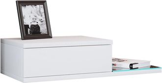 ebuy24 Ebuy24 - Armario De Noche Vcm Caj&oacute;n De Pared Tablero De Pared Mesita De Noche Dimensiones Aprox. Al. 15 X An. 65 X P. 30 Cm - Konsila L (blanco / Antr