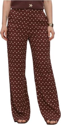 Ydence Dames Broeken Pants Stacey - Dames - Wijde Broeken - Bruin - S - Broeken