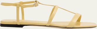 Jimmy Choo London Gwyn Leather Flat Sandals