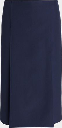 Marni Flared Topstitched Midi Skirt