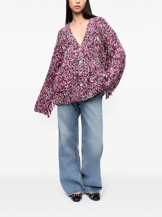 Ganni Handgehaakte Wollen Cardigan