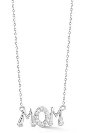 Glaze Jewelry Mom Pendant Necklace in Silver at Nordstrom Rack