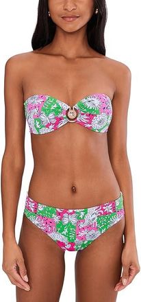 Lilly Pulitzer Aleska Bandeau Top Womens Clothing Cherry Blossom Pink Lil Chicken Check : 12, Elastane/Nylon