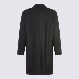 Hev&ograve; Mens Coats Black _wv Pa