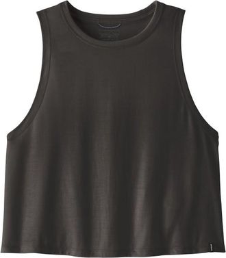 Patagonia Cap Cool Trail Cropped Tank Funktionsshirt f&uuml;r Damen | schwarz